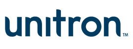 Das Unitron Logo ist komplett in blau gehalten und besteht aus dem Schriftzug Unitron.
